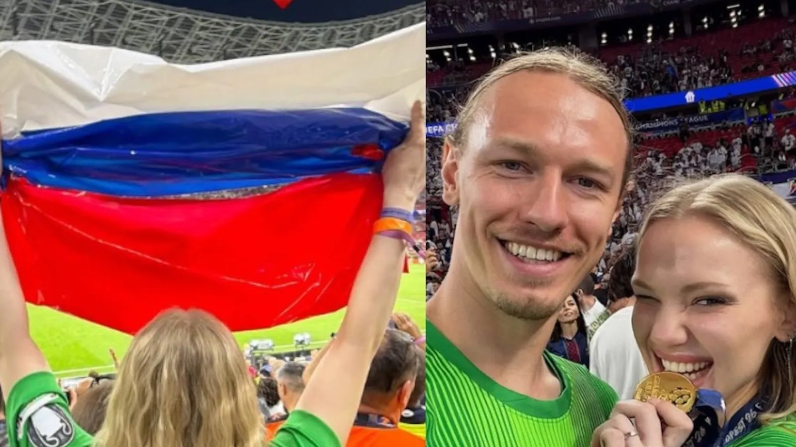 Russian Flag During UCL Final